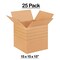 25 Pack Multi Depth Corrugated Shipping Cartons for Mailing Packing and Storage 15 x 15 x 15 inch